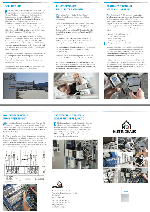 Der neue Klefinghaus Pneumatik Flyer
